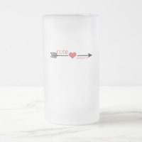 Schattige maar Psycho Black Arrow Red Heart
