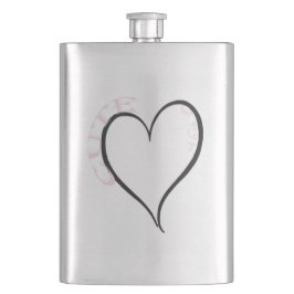 Schattige maar Psycho Black Heart Pink Font Flacon