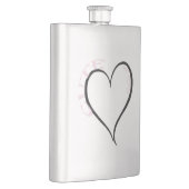 Schattige maar Psycho Black Heart Pink Font Flacon (Rechts)