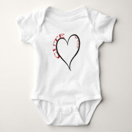 Schattige maar Psycho Black Heart Red Font Romper