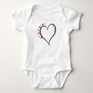 Schattige maar Psycho Black Heart Red Font Romper