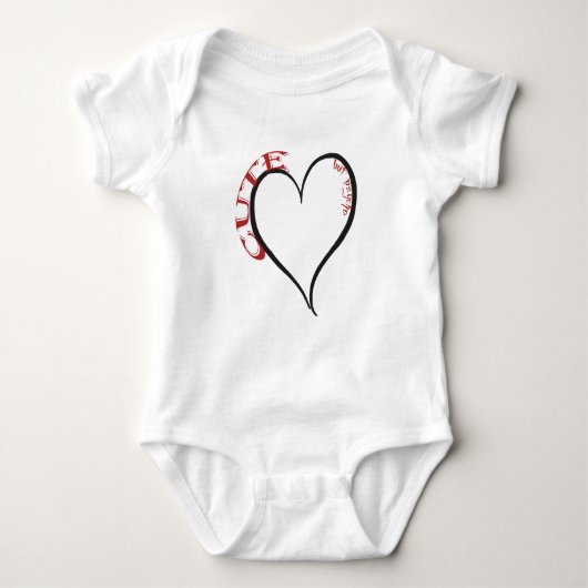 Schattige maar Psycho Black Heart Red Font Romper (Voorkant)