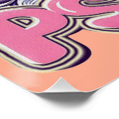 Schattige maar psycho glanzend Poster (Hoek)