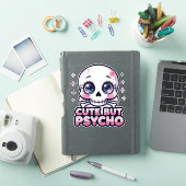 Schattige maar psycho - Kawaii Skull Sticker (iPad Cover)