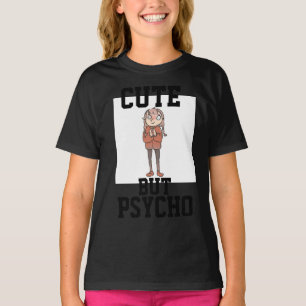 SCHATTIGE MAAR PSYCHO Meisjes grappige T-shirts