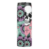 Schattige maar Psycho Skull Design Thermosbeker (Achterkant)