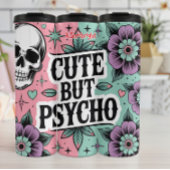 Schattige maar Psycho Skull Design Thermosbeker