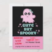 Schattige maar Spooky Halloween Party Kaart (Voorkant)