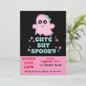 Schattige maar Spooky Halloween Party Kaart (Staand voorkant)