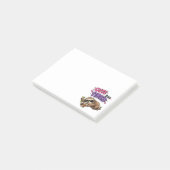 Schattige maar vermoeide luiaard met ijskoude koff post-it® notes (Schuin)
