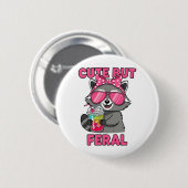 Schattige maar wild ronde button 5,7 cm (Voorkant /achterkant)