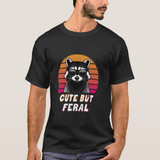 Schattige Maar Wilde Jongen Wasbeer Kinderen Grapp T-shirt