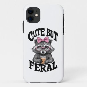 Schattige maar wilde wasbeer met zonnebril wasbeer Case-Mate iPhone case