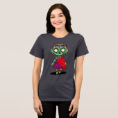 Schattige Maasai Zombie Tri-Blend Shirt (Voorkant volledig)