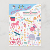 Schattige Mackinac Island Michigan Favoriete dinge Briefkaart (Voorkant)