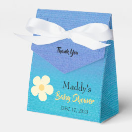 Schattige Madelief Turquoise Bedankt Baby Shower Bedankdoosjes