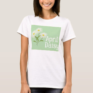 Schattige madeliefjes waterverf april verjaardag t-shirt