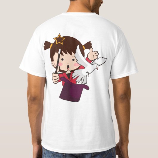 Schattige Magic Girl T-shirt (Achterkant)