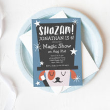 Schattige Magic Show Puppy Magician Verjaardagsfee