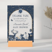 Schattige Magic Woodland Night Animal Bedankt