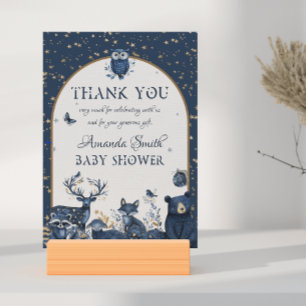 Schattige Magic Woodland Night Animal Bedankt