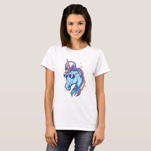 Schattige Magick Unicorn T-shirt (Voorkant volledig)