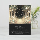 Schattige Magisch Betoverd Bos Baby shower Kaart (Staand voorkant)