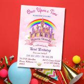 Schattige magisch kasteel regenboog prinses 3e ver kaart