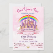 Schattige magisch kasteel regenboog prinses 6e ver kaart (Voorkant)