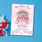 Schattige magisch kasteel regenboog prinses 6e ver kaart