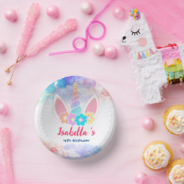 Schattige Magisch Regenboog Eenhoorn Verjaardagsfe Papieren Kommen