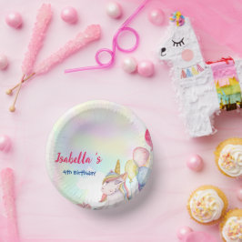 Schattige Magisch Regenboog Eenhoorn Verjaardagsfe Papieren Kommen