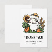 Schattige Magisch Schaap Baby shower Bedankkaart (Voorkant / Achterkant)