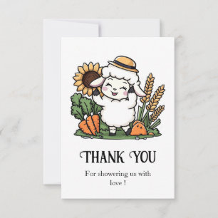 Schattige Magisch Schaap Baby shower Bedankkaart