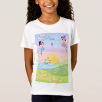 Schattige Magische Feeën Landschap Kinderen Kunst 