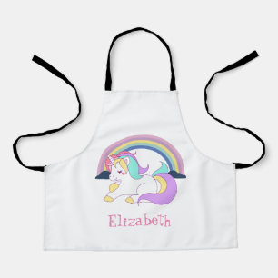 Schattige Magische Unicorn, Regenboog Schort