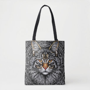 Schattige Maine Coon Kat Tote Bag