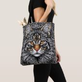 Schattige Maine Coon Kat Tote Bag (Dichtbij)
