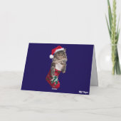 Schattige Maine Coon Kerst Koekjes Kaart (Achterkant)