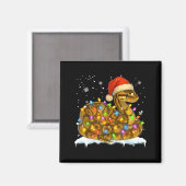 Schattige maïsslang kerstlicht grappige maïsslang magneet (Voorkant / Achterkant)
