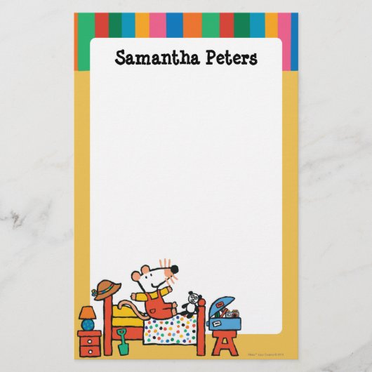 Schattige Maisy in Red Overalls Briefpapier (Voorkant)