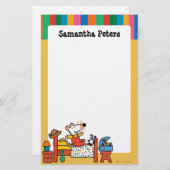 Schattige Maisy in Red Overalls Briefpapier (Voorkant / Achterkant)