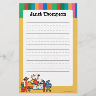 Schattige Maisy in Red Overalls Briefpapier