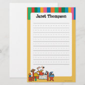 Schattige Maisy in Red Overalls Briefpapier (Voorkant / Achterkant)