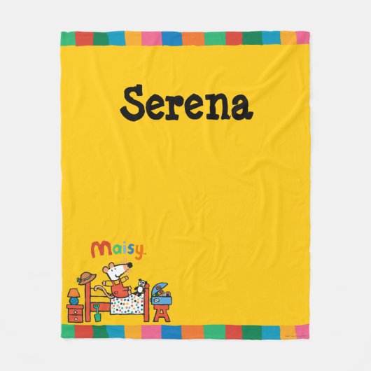 Schattige Maisy in Red Overalls Fleece Deken (Voorkant)