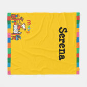 Schattige Maisy in Red Overalls Fleece Deken (Voorkant (Horizontaal))