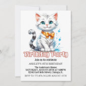 Schattige Majestic Kitty Kat Verjaardagsfeestje Kaart (Voorkant)