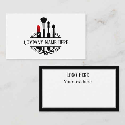 schattige make-up artiest notitiekaartje (Voorkant / Achterkant)