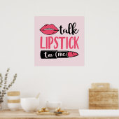 schattige make-up kunstenaar lipstick woordkunst poster (Keuken)
