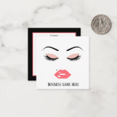 schattige make-up kunstenaar voor elk doel notitiekaartje (Voorkant / Achterkant in situ)